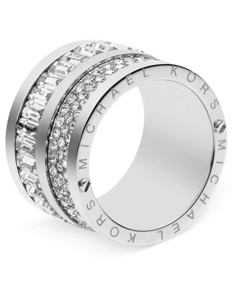 michael kors silver rings for women|michael kors outlet jewelry.